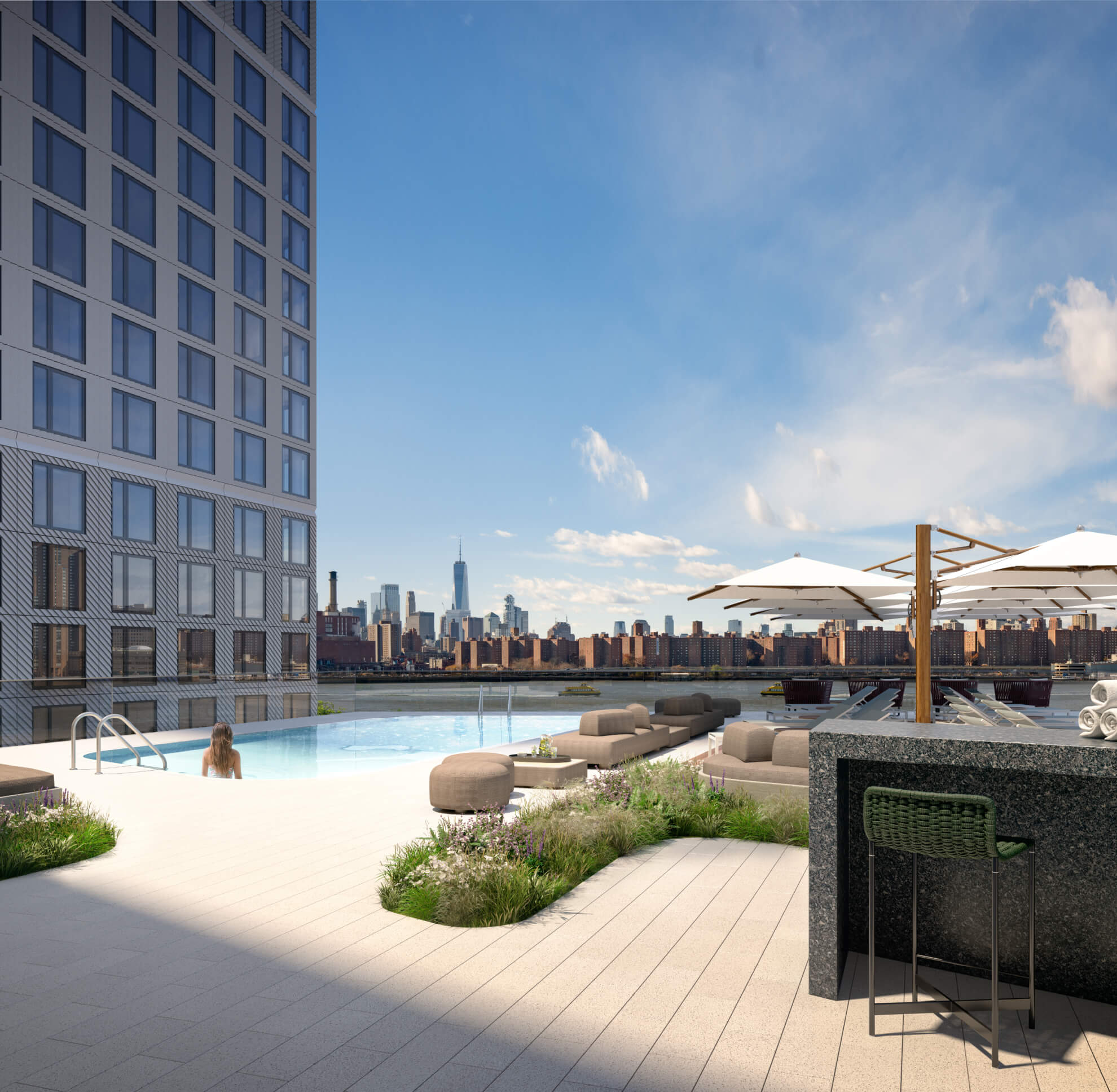 City-view rooftop pool, perfect for relaxation and enjoyment